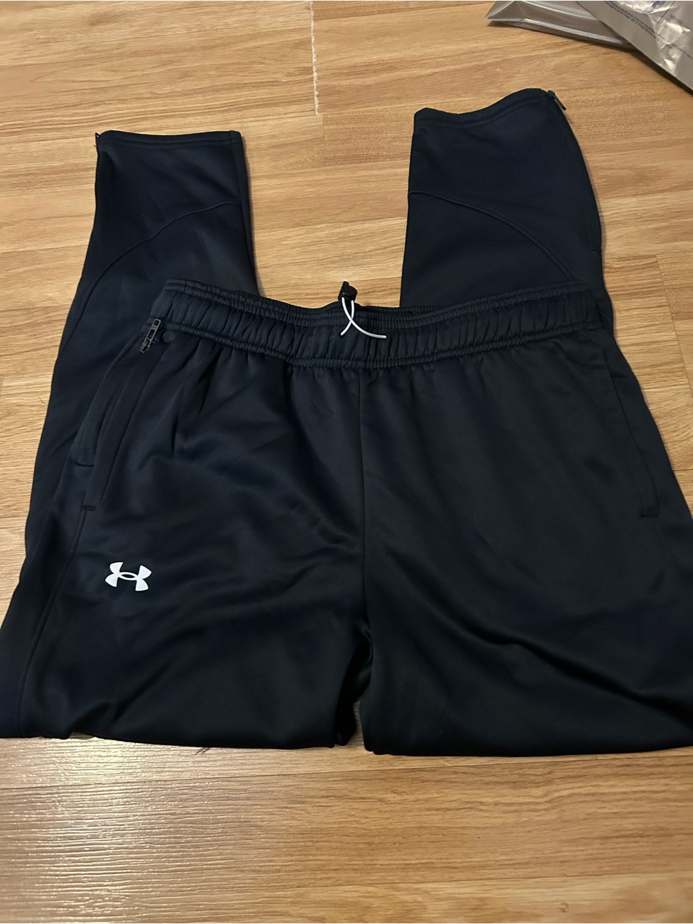 Under Armour Black joggers with White Logo